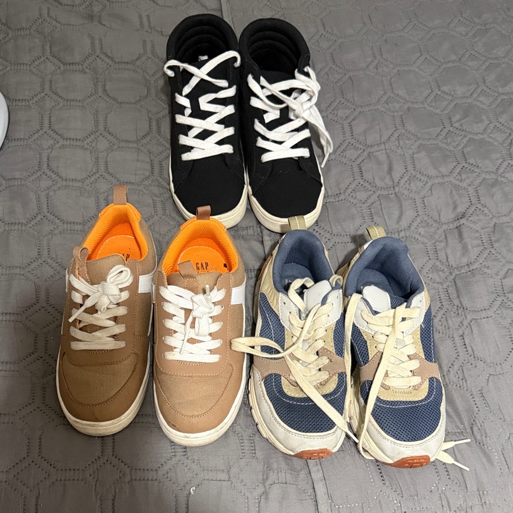 GAP Casual Sneakers Set - Black, Tan, Blue